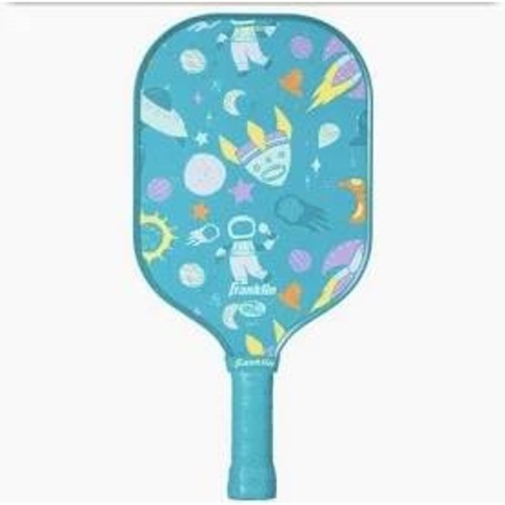 Franklin Sports Kids Pickleball Paddle Teal Blue Space Astronaut Junior Paddle